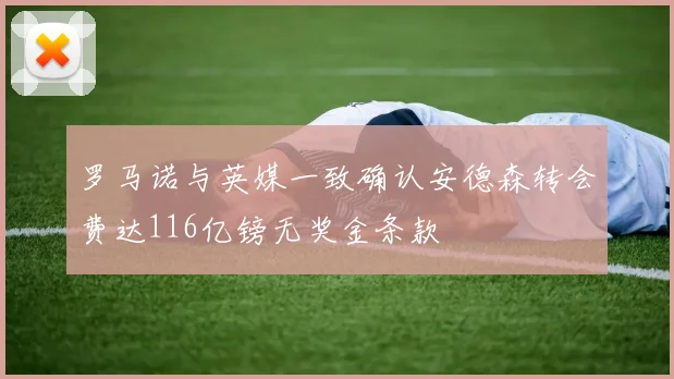 罗马诺与英媒一致确认安德森转会费达116亿镑无奖金条款